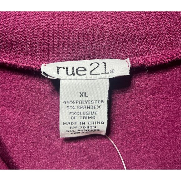 Rue 21 - Women's 1/2 Zip Long Sleeve Shirt - Purple - Extra Large - Picture 9 of 13